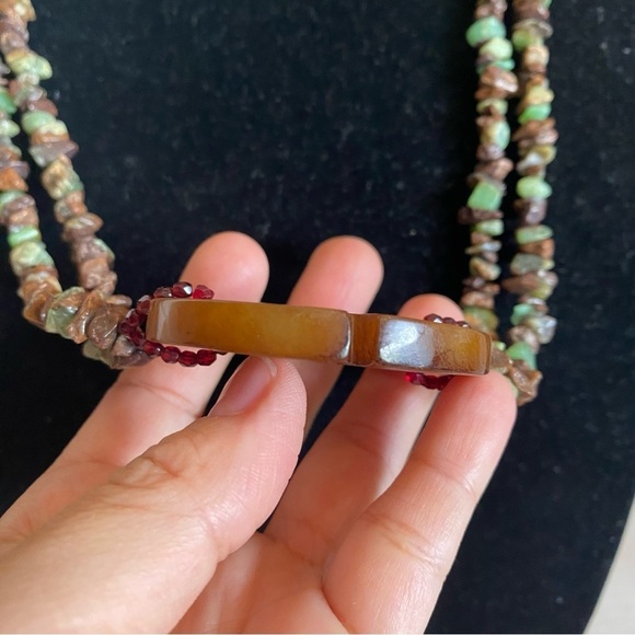 Brown Nephrite Jade Ornate Carved 2.25" Pendant Adjustable Statement Necklace - Picture 8 of 16